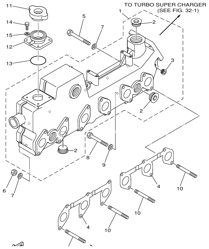 Yamaha ME422STIP2 (N601)STIP1(N611) EXHAUST 1 parts diagram